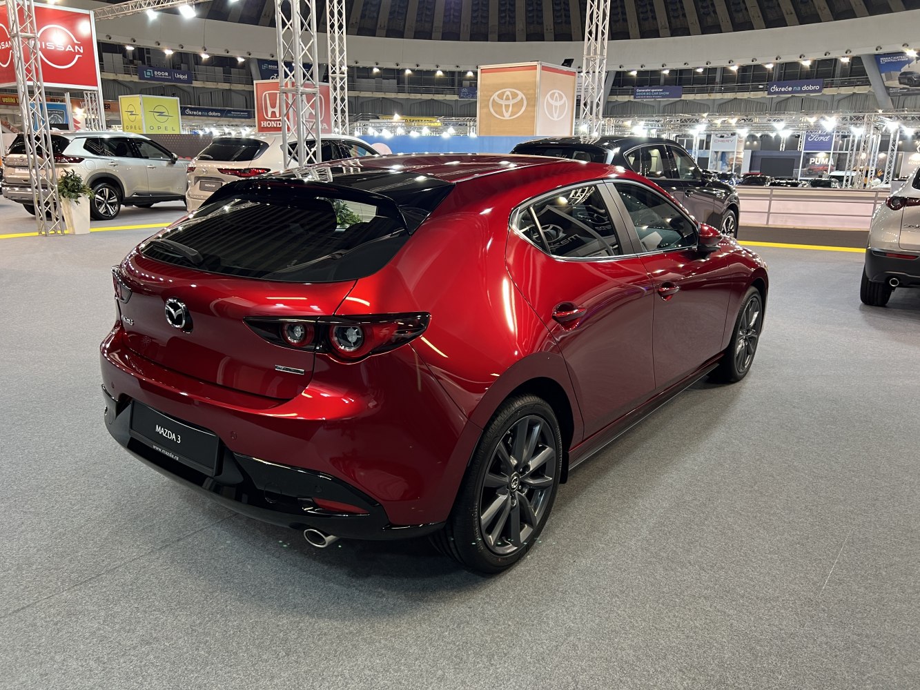 Sleek rear design with stylish distinct taillights on a modern hatchback
