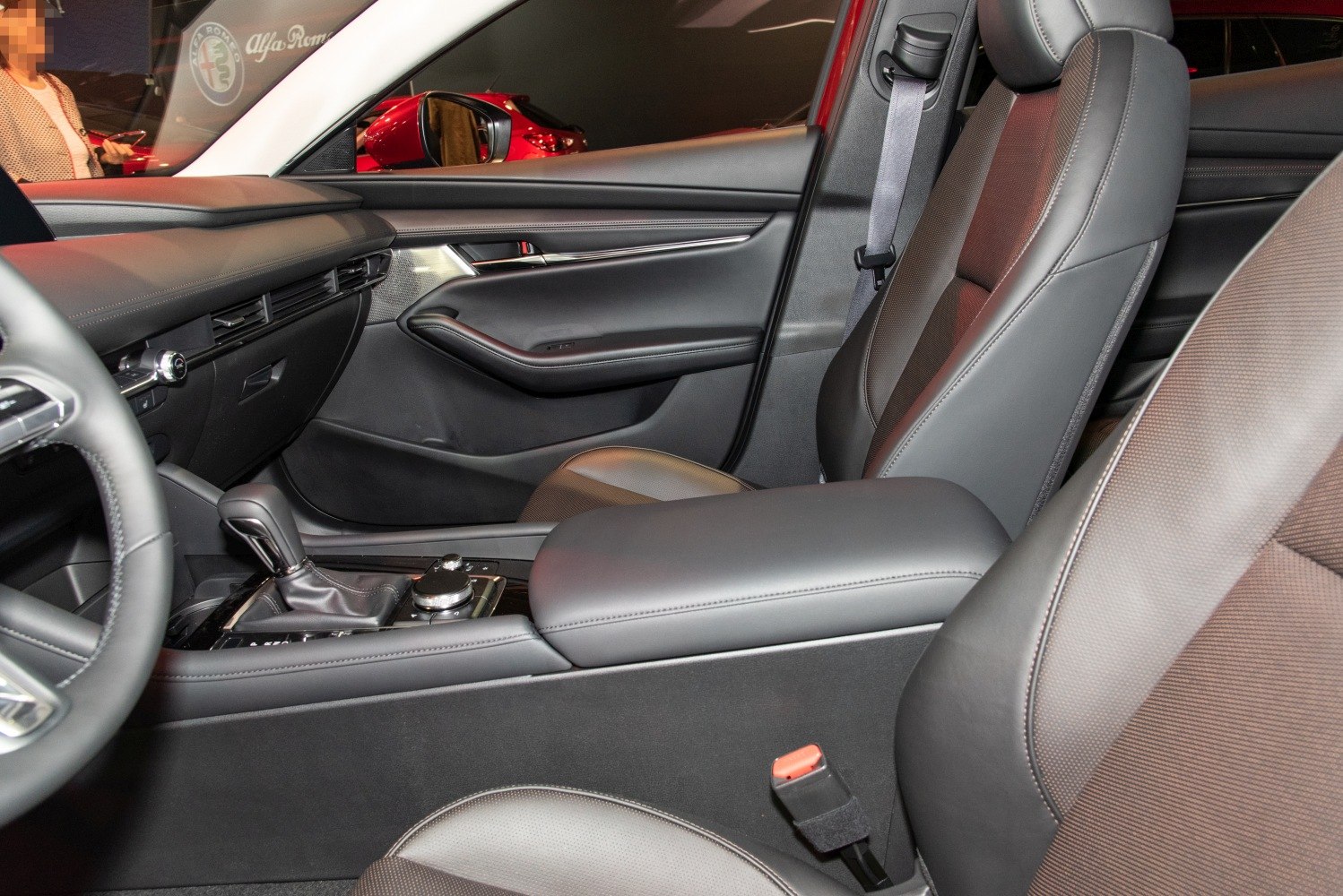 Leather seats and modern dashboard with center console