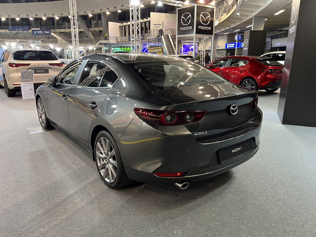 Sleek rear view with modern taillights and sedan design