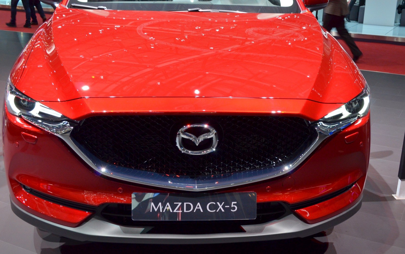 Front grille with Mazda emblem and LED headlights