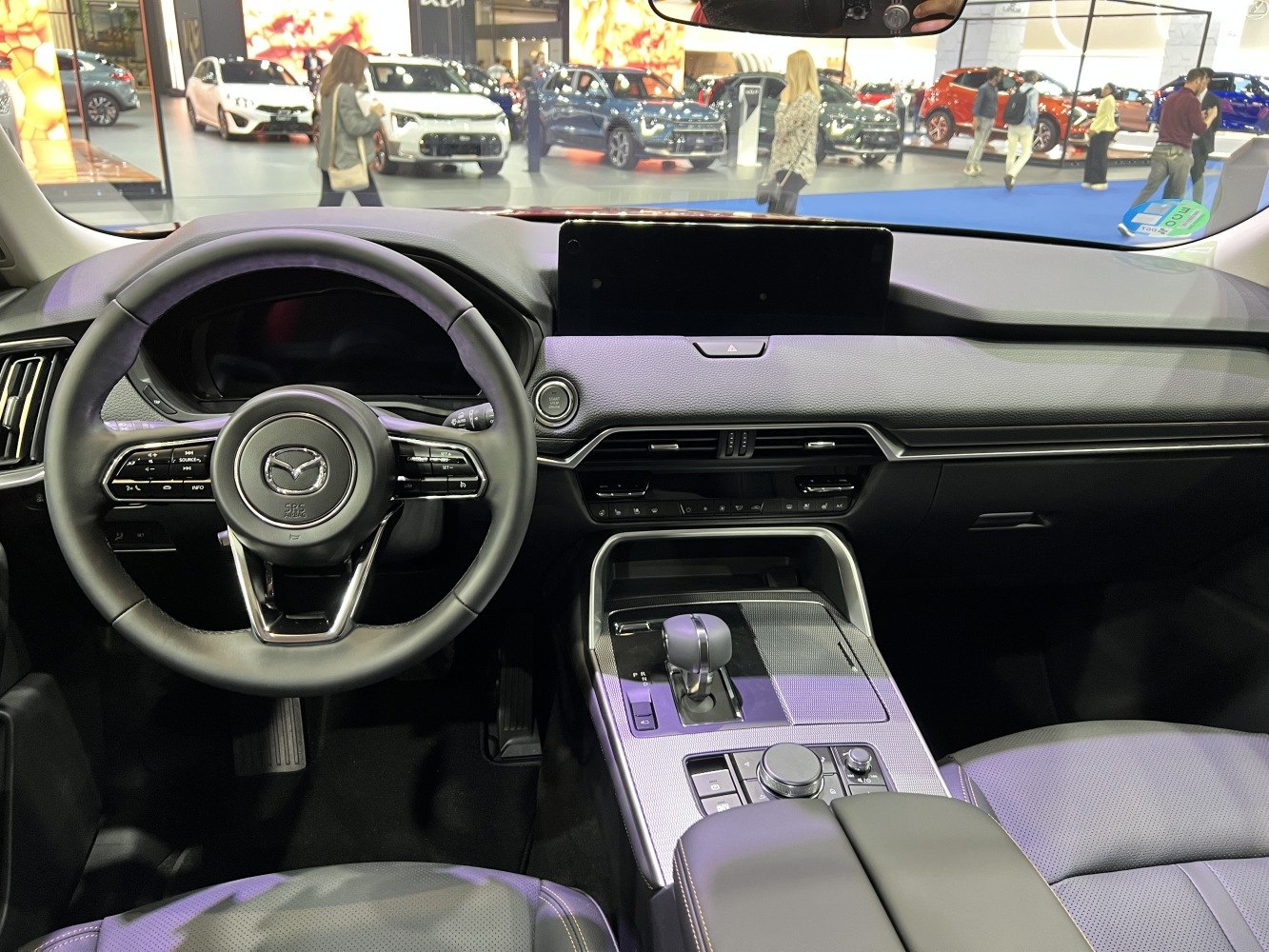 Modern dashboard with digital display and multifunction steering wheel
