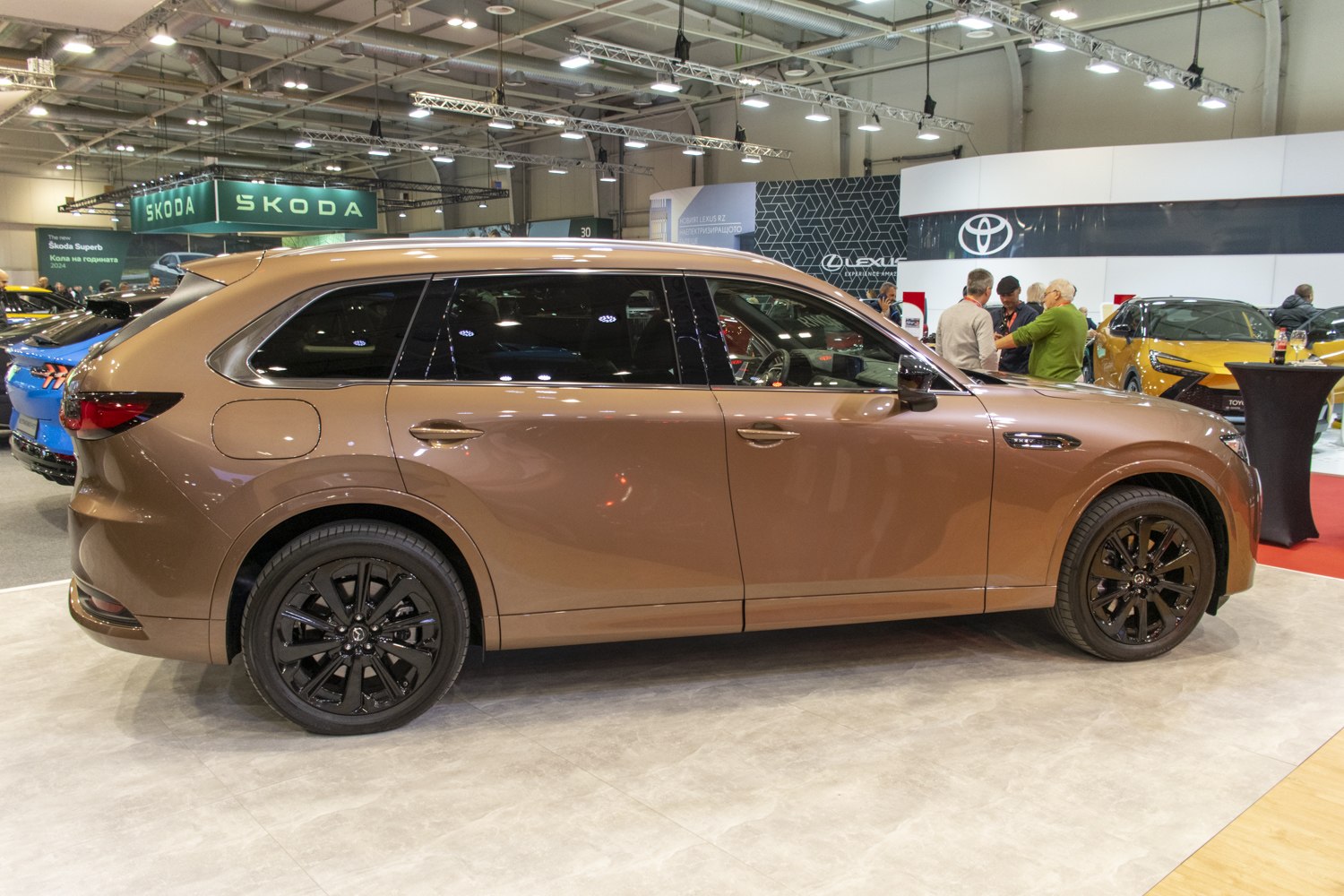 SUV side profile with sleek design and black alloy wheels