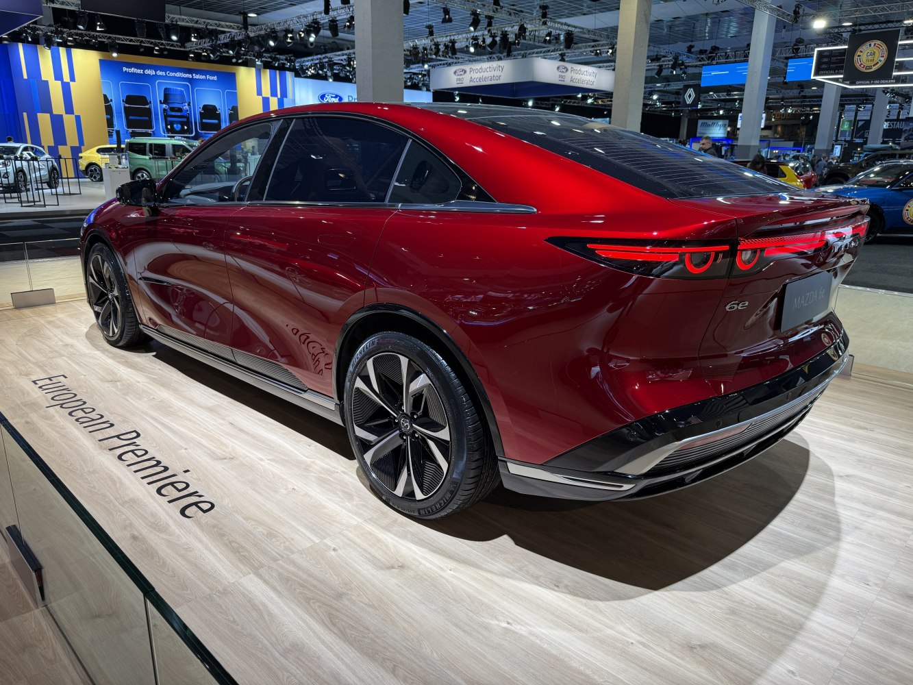 Sleek rear and side profile with LED tail lights and alloy wheels