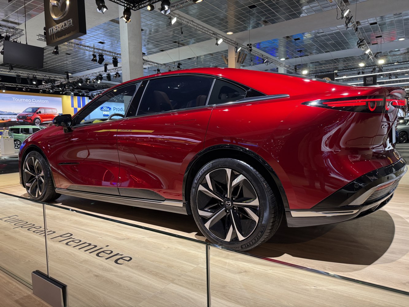 Sleek rear profile with stylish alloy wheels