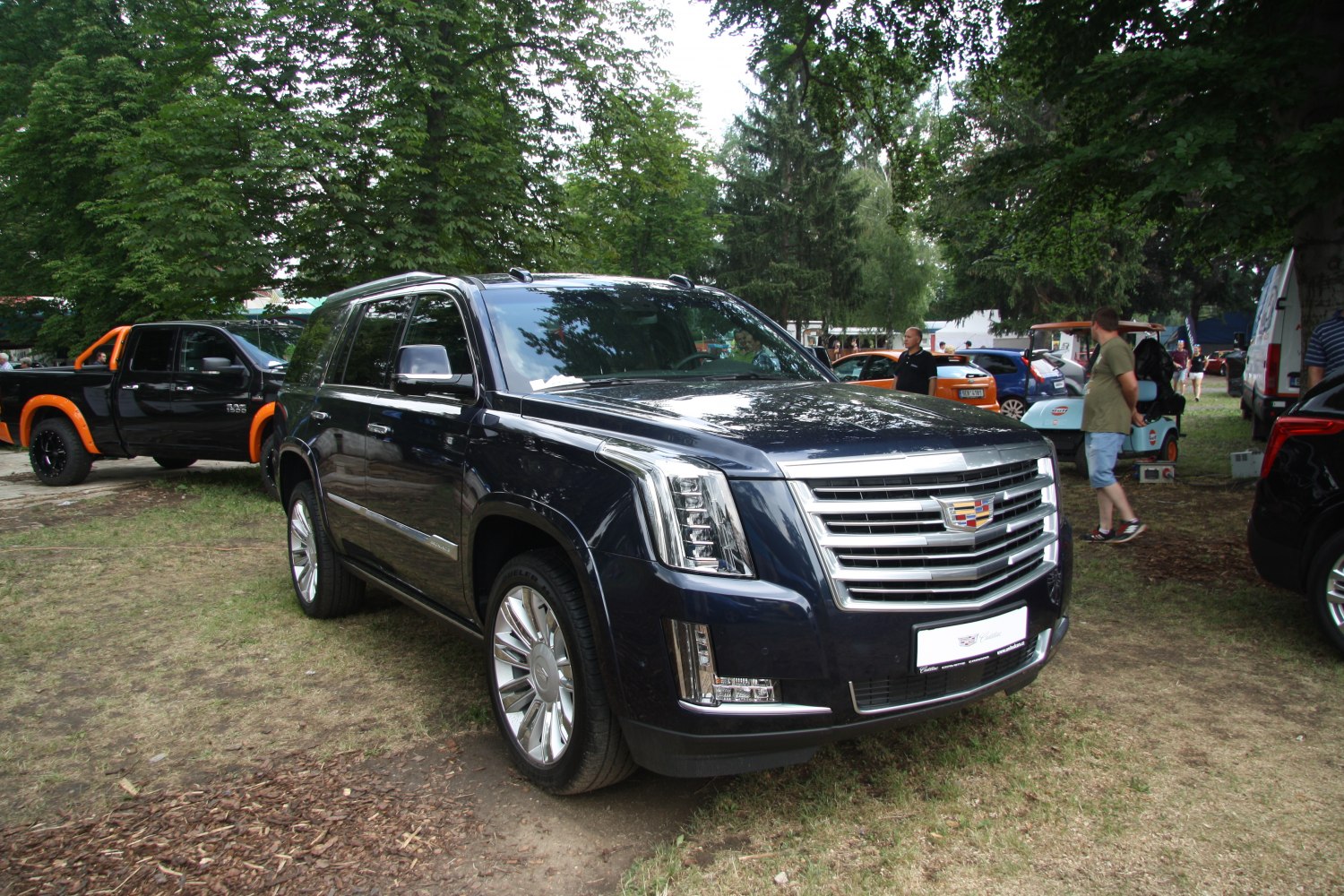 Bold front grille with vertical LED headlights on a luxury SUV