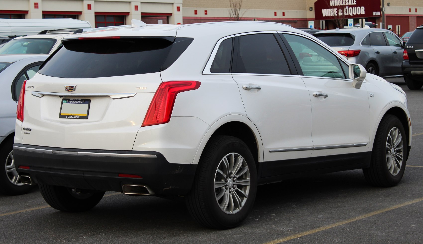 Rear view with LED taillights and dual exhaust tips
