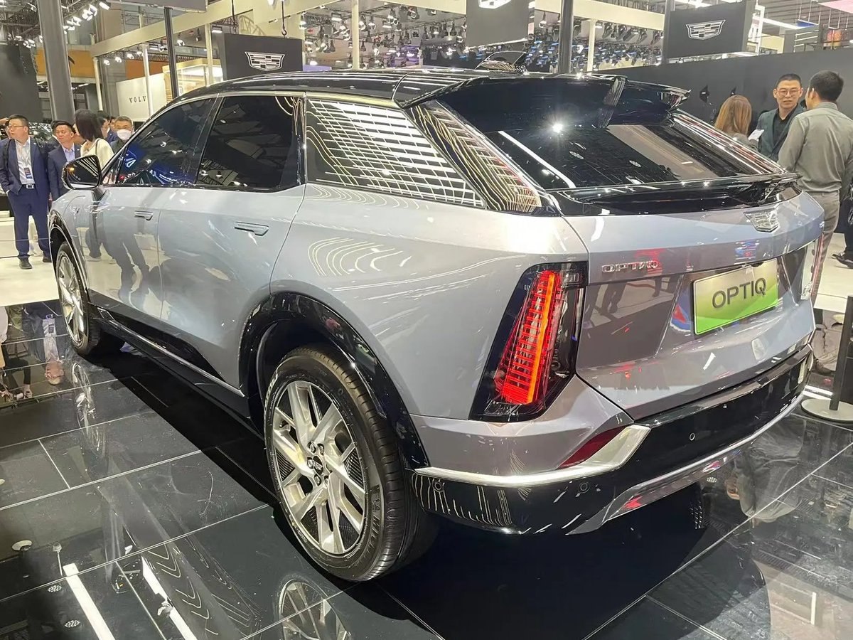 Electric SUV rear view with sleek taillights and modern design