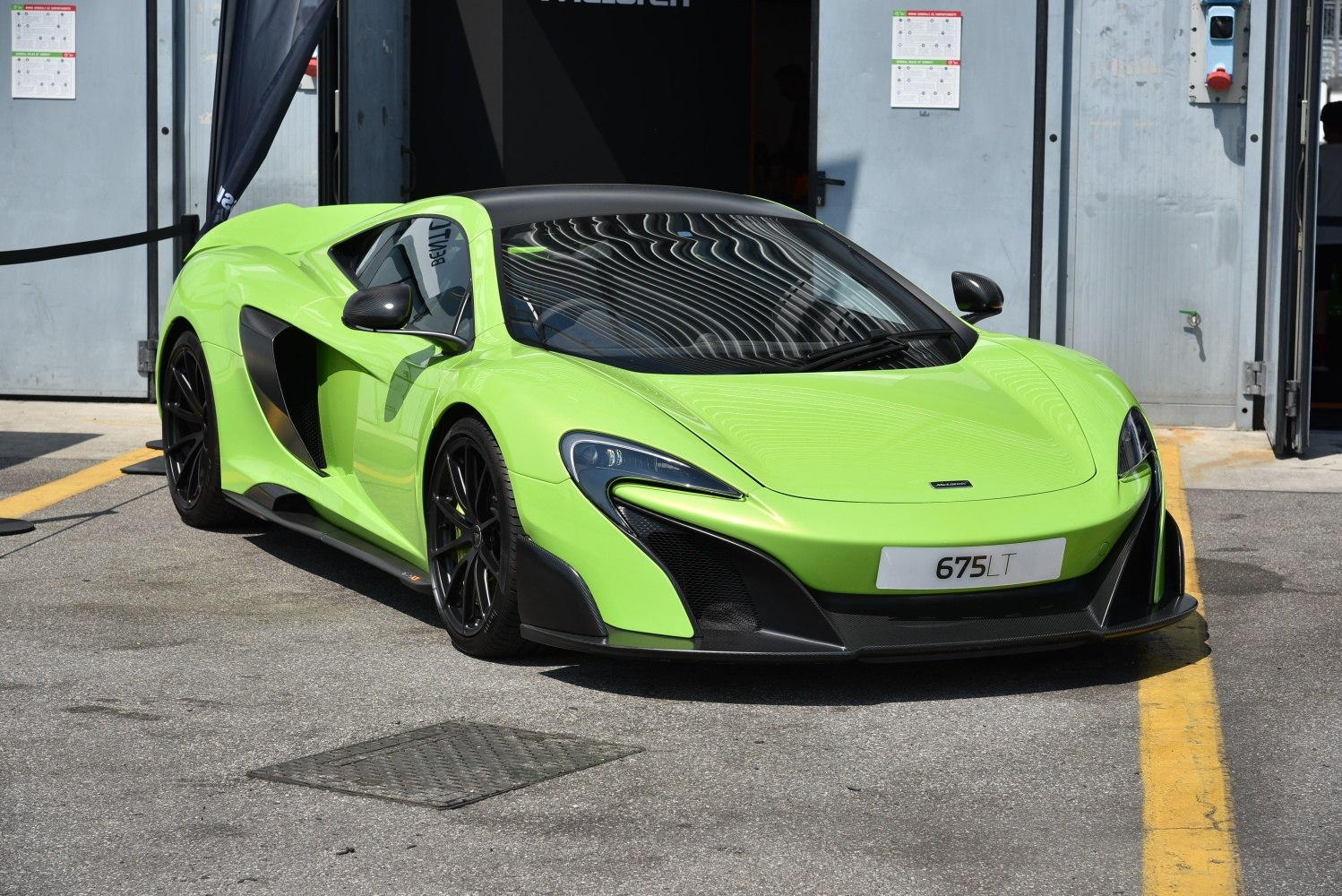 Front view with aerodynamic bodywork and sleek headlights