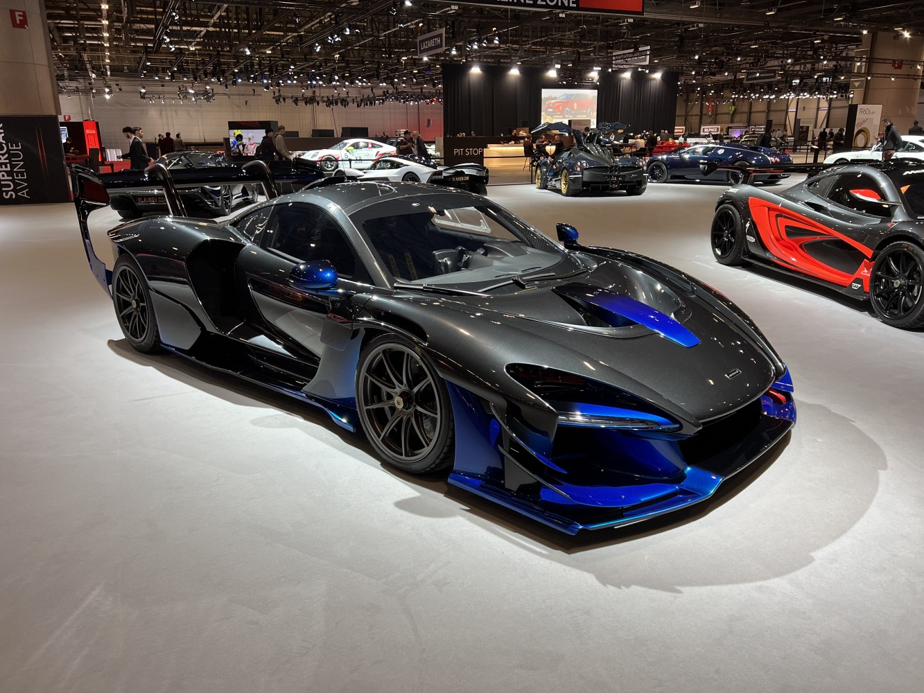 Aerodynamic body with large rear wing and racing design