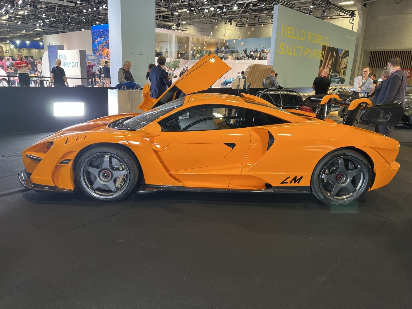 Orange Senna with aerodynamic rear wing and sporty design