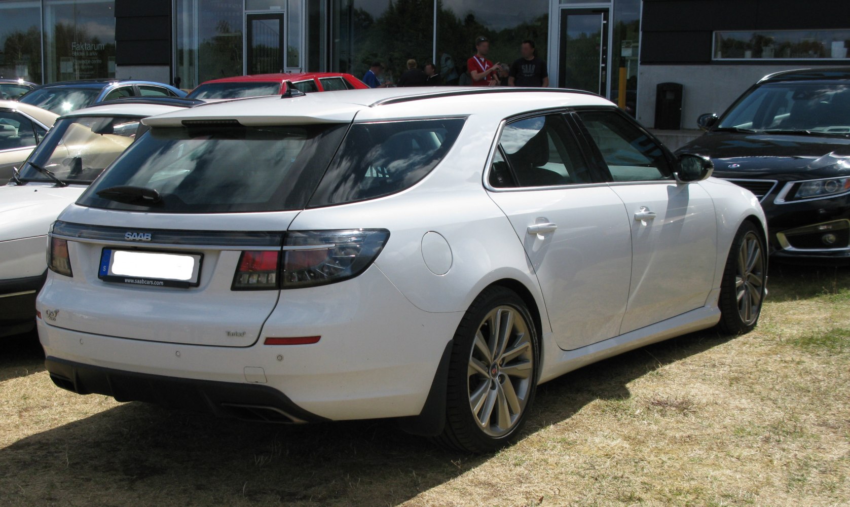 Sport wagon rear view with LED taillights and alloy wheels