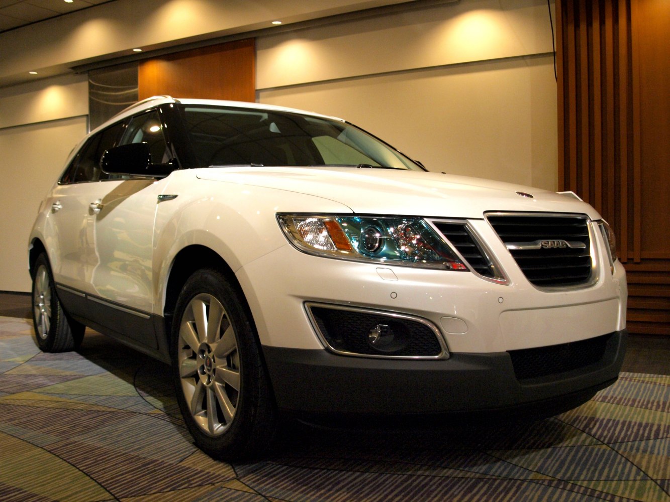 Front grille and headlights of a luxury SUV