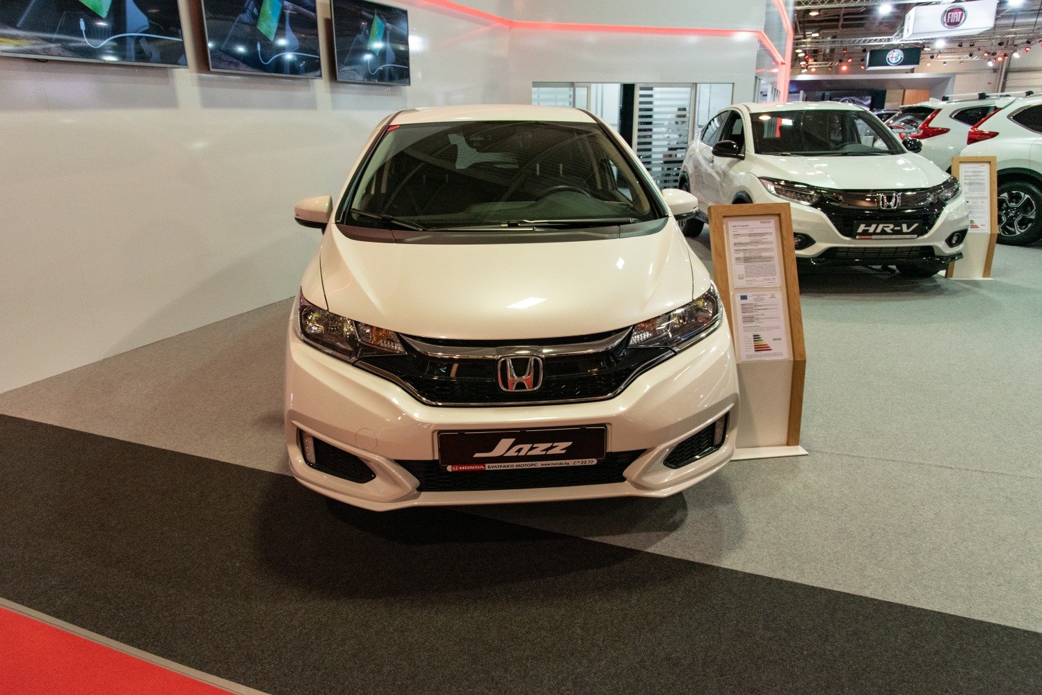 Front view with distinctive grille and sleek headlights