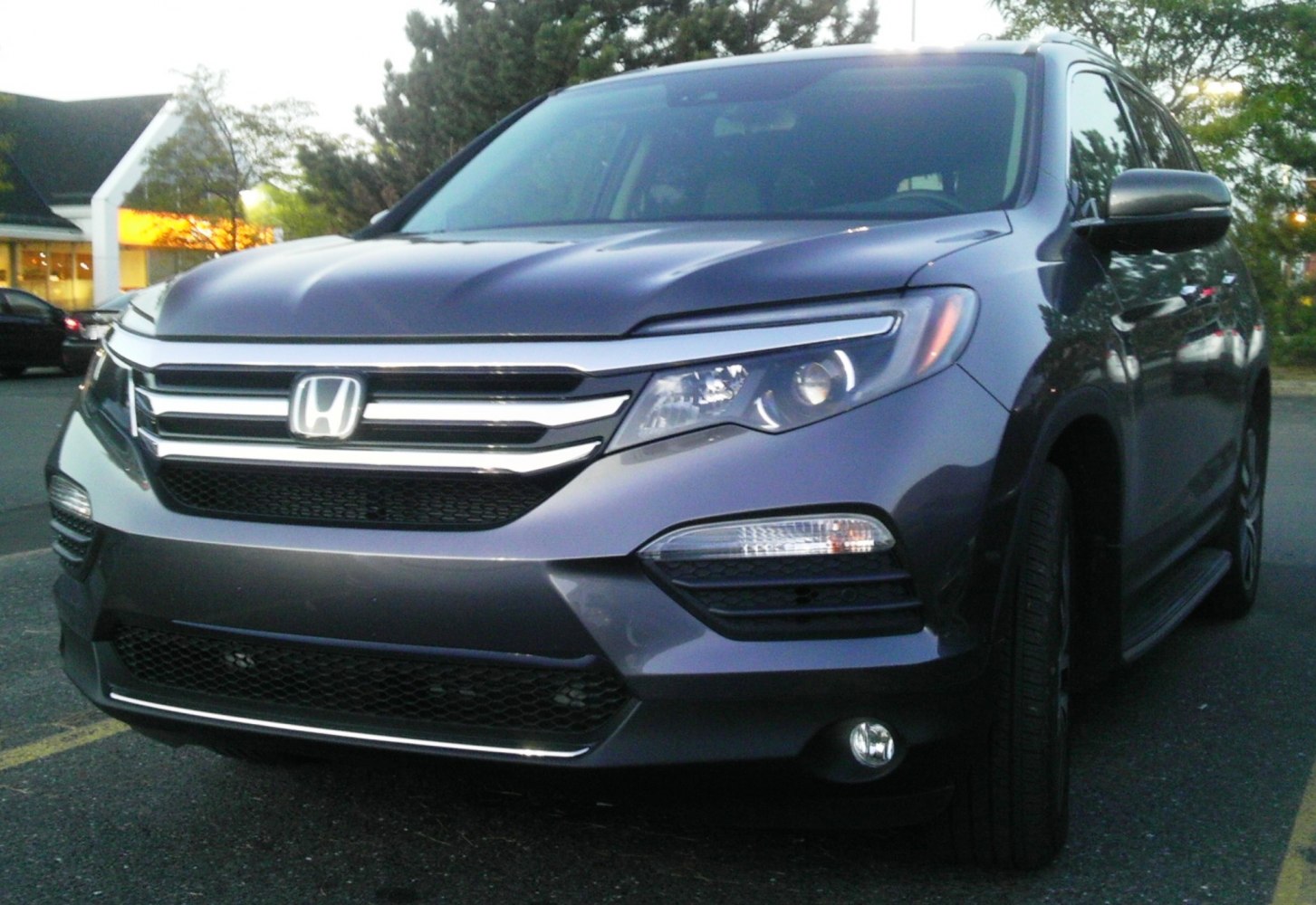 Front fascia with LED headlights and grille
