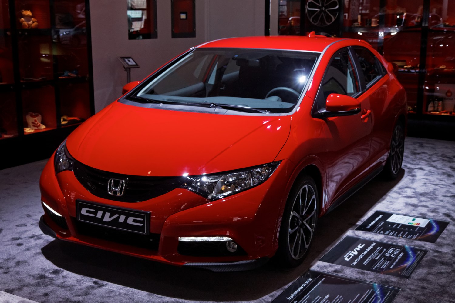 Front view with LED DRLs and sporty alloy wheels