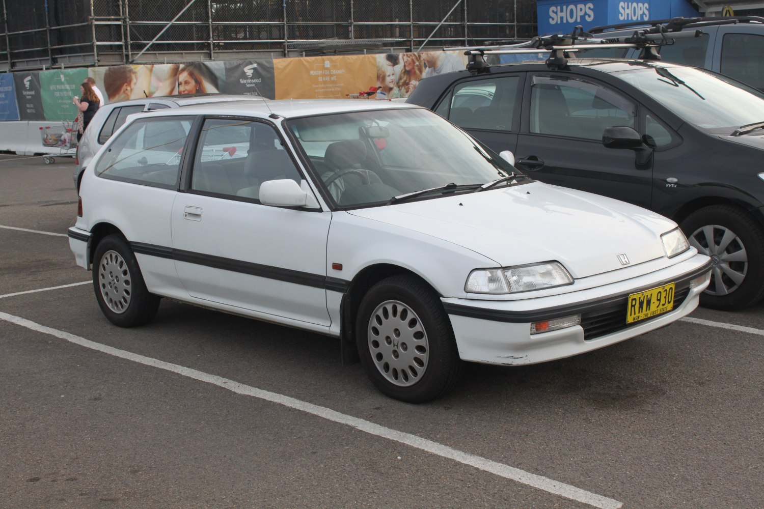 3-door hatchback with angular headlights and alloy wheels