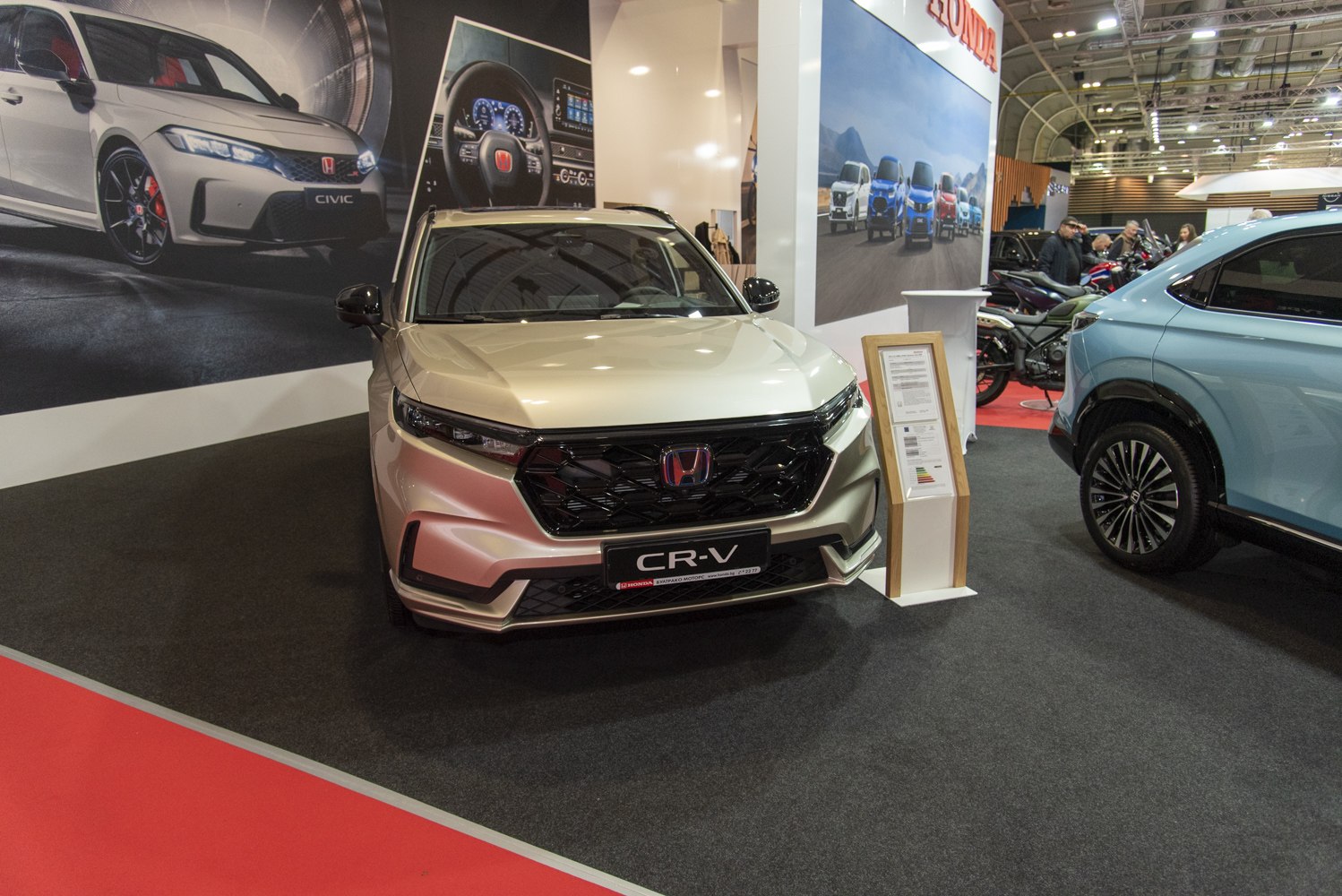 Front fascia with bold grille and sleek LED headlights
