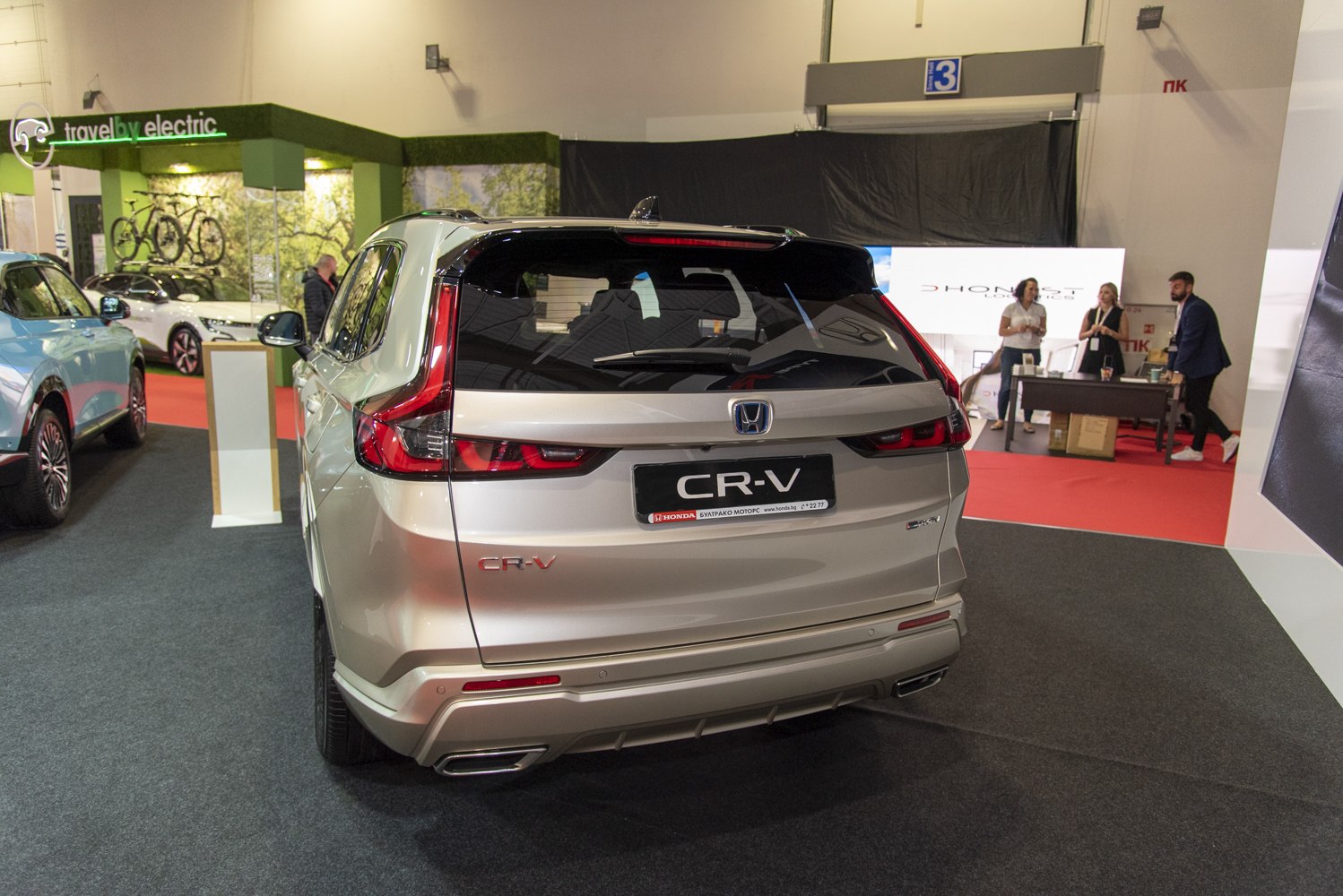 Modern LED tail lights and dual exhaust design on SUV rear
