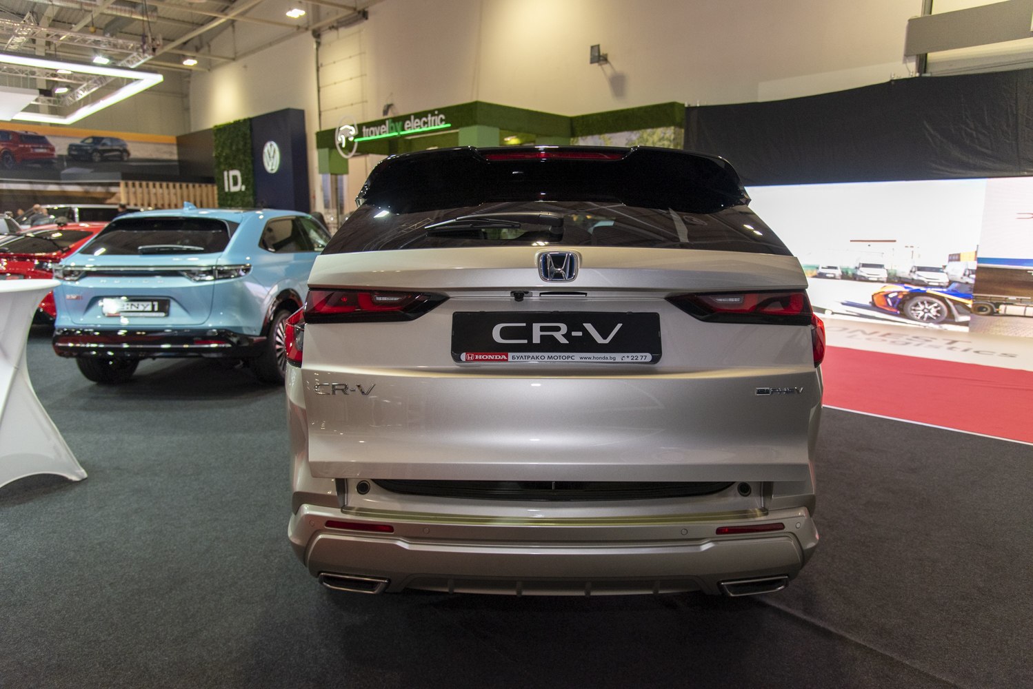 SUV rear view with sleek taillights and rear window wiper