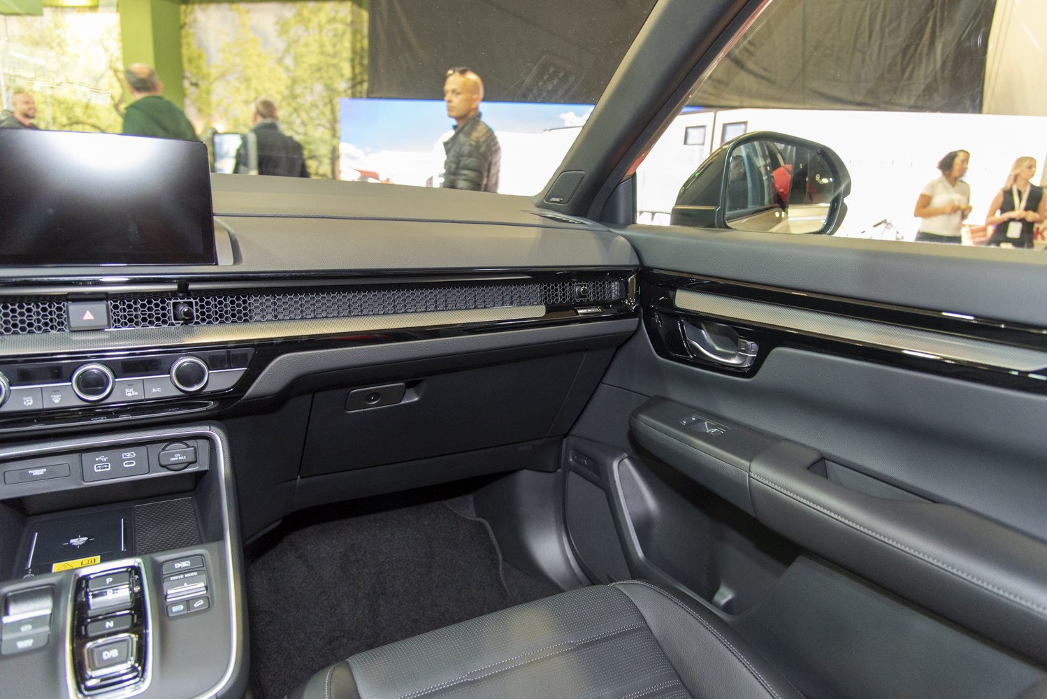 Modern SUV dashboard with touchscreen and center console controls