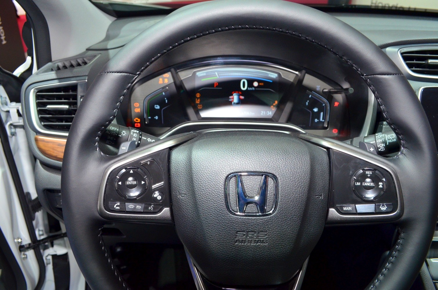 Steering wheel with multifunction controls and digital instrument cluster