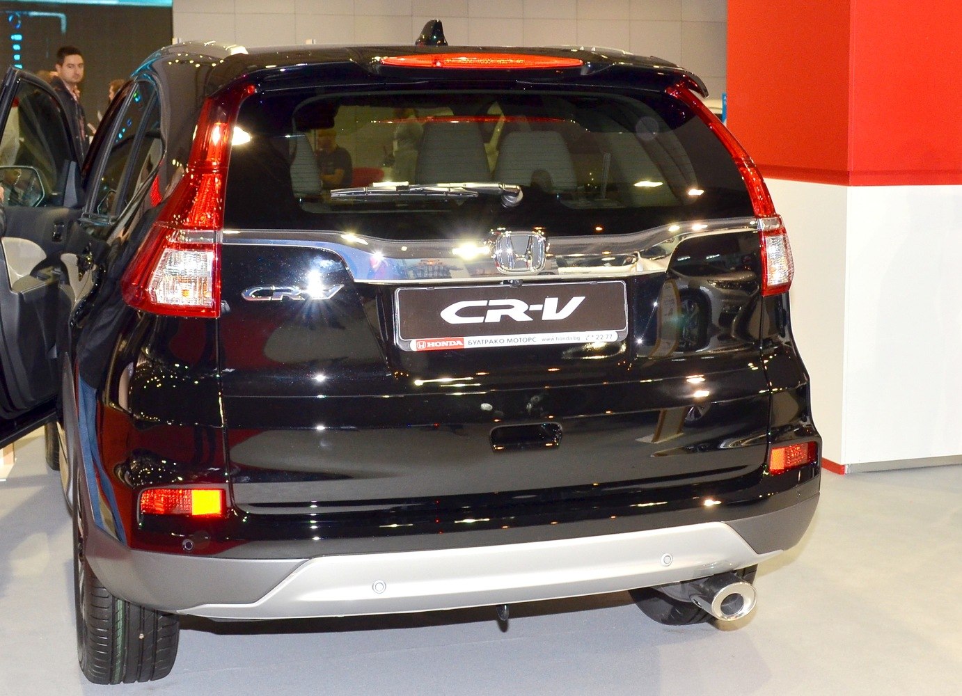 Rear view of a compact SUV showing taillights and bumper details