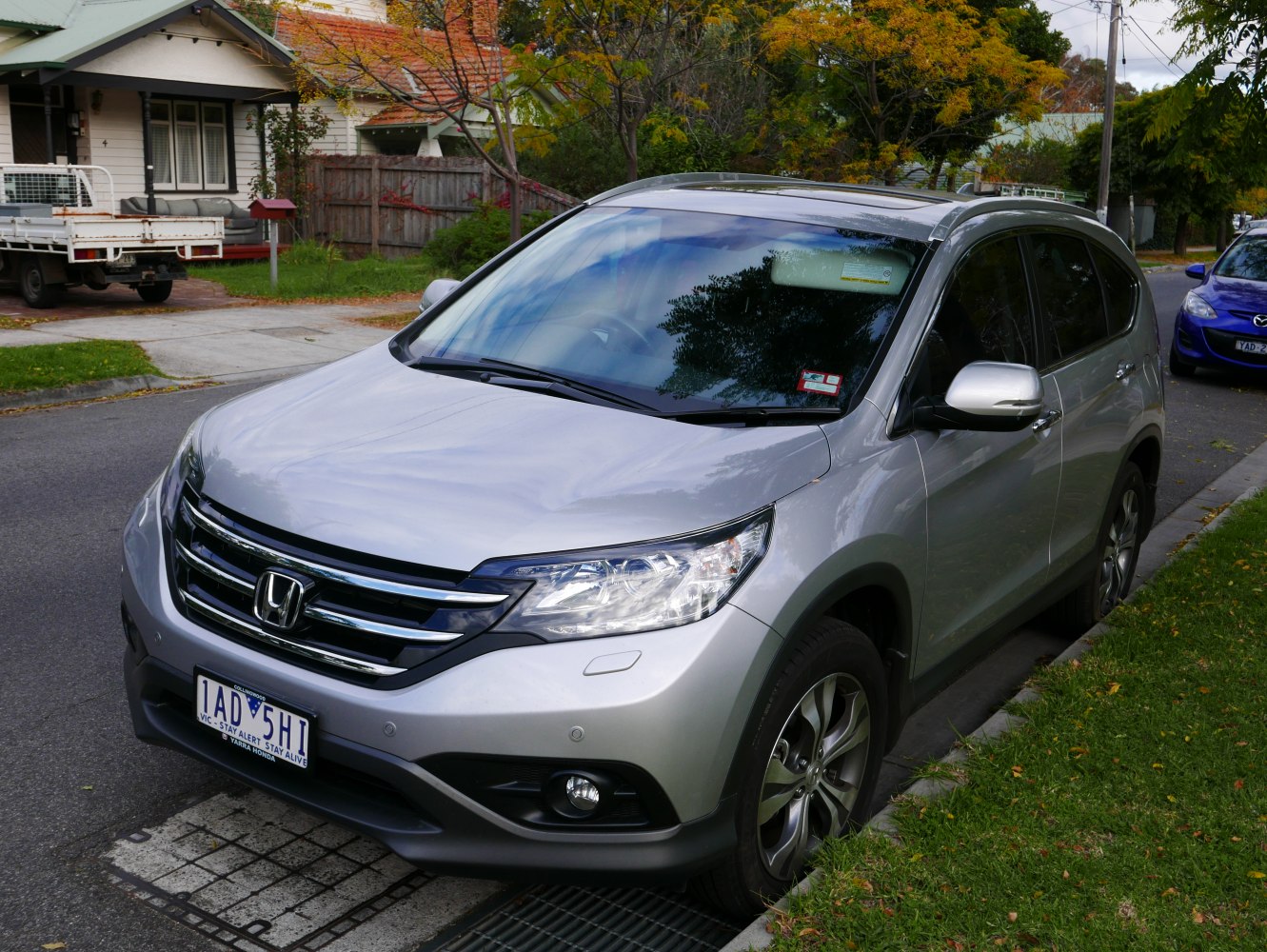 Front view of SUV with distinctive grille and clear headlights
