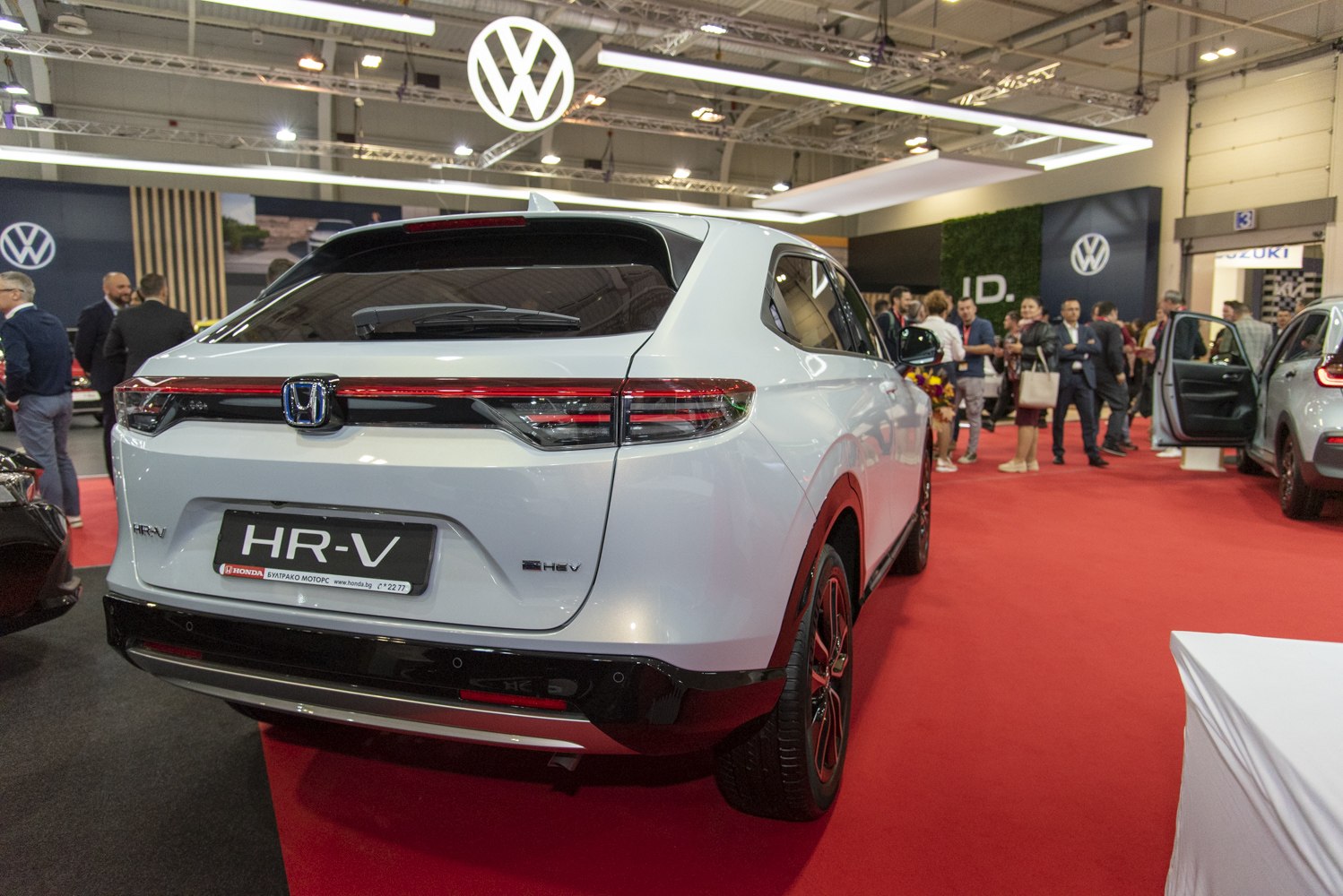 Rear view with LED tail lights and hybrid badge