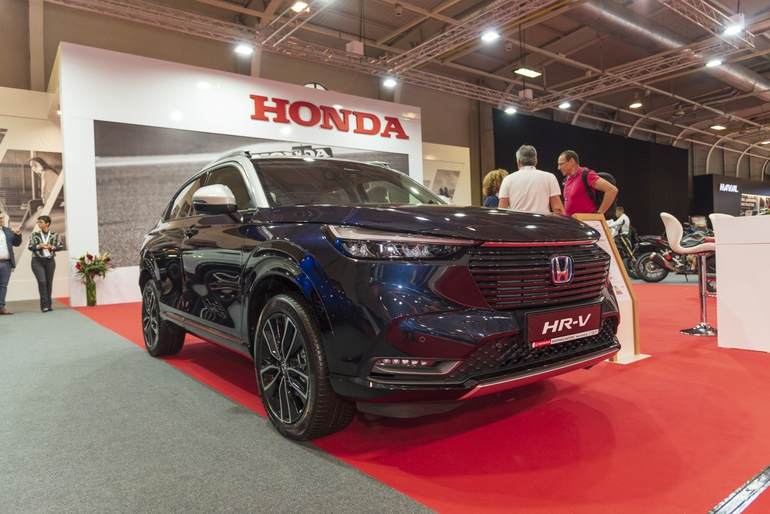 Modern front grille with integrated LED headlights and daytime running lights