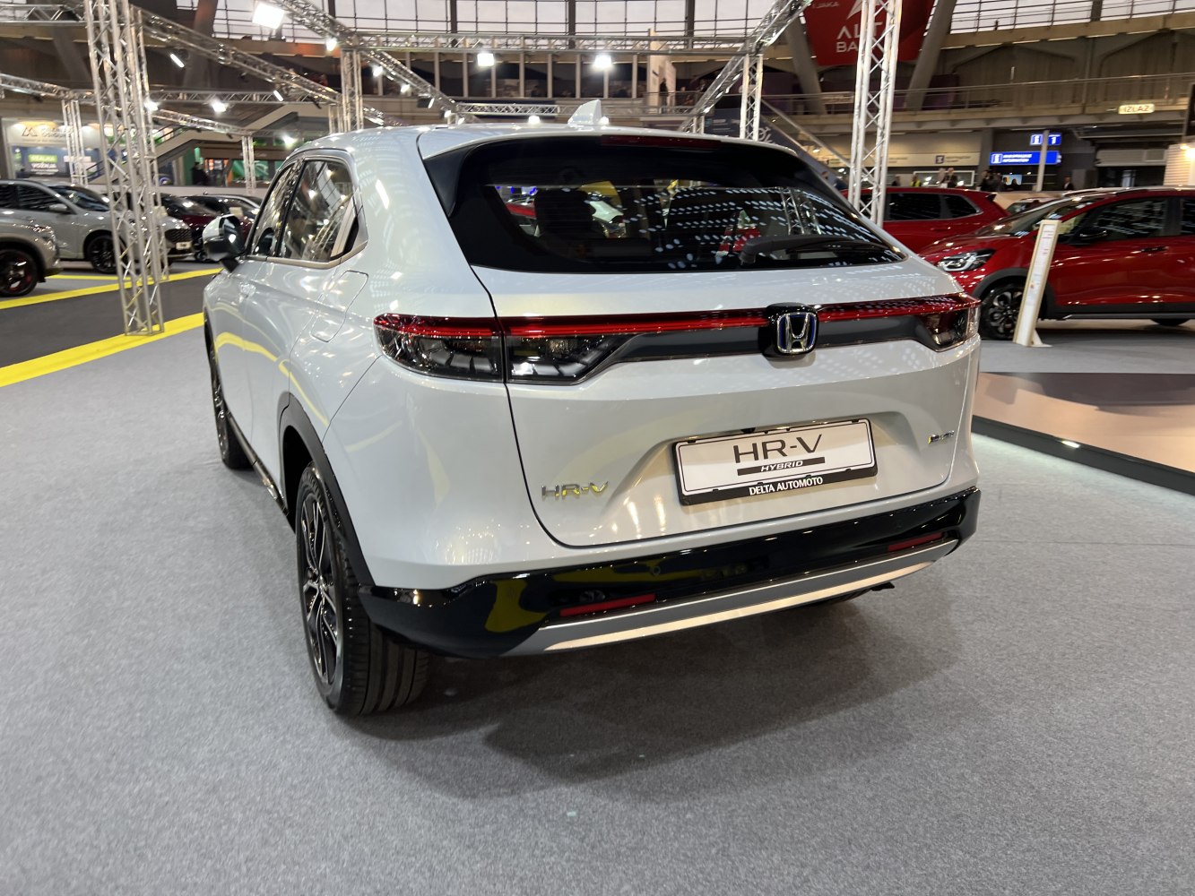 Rear view with LED tail light bar and modern compact SUV design