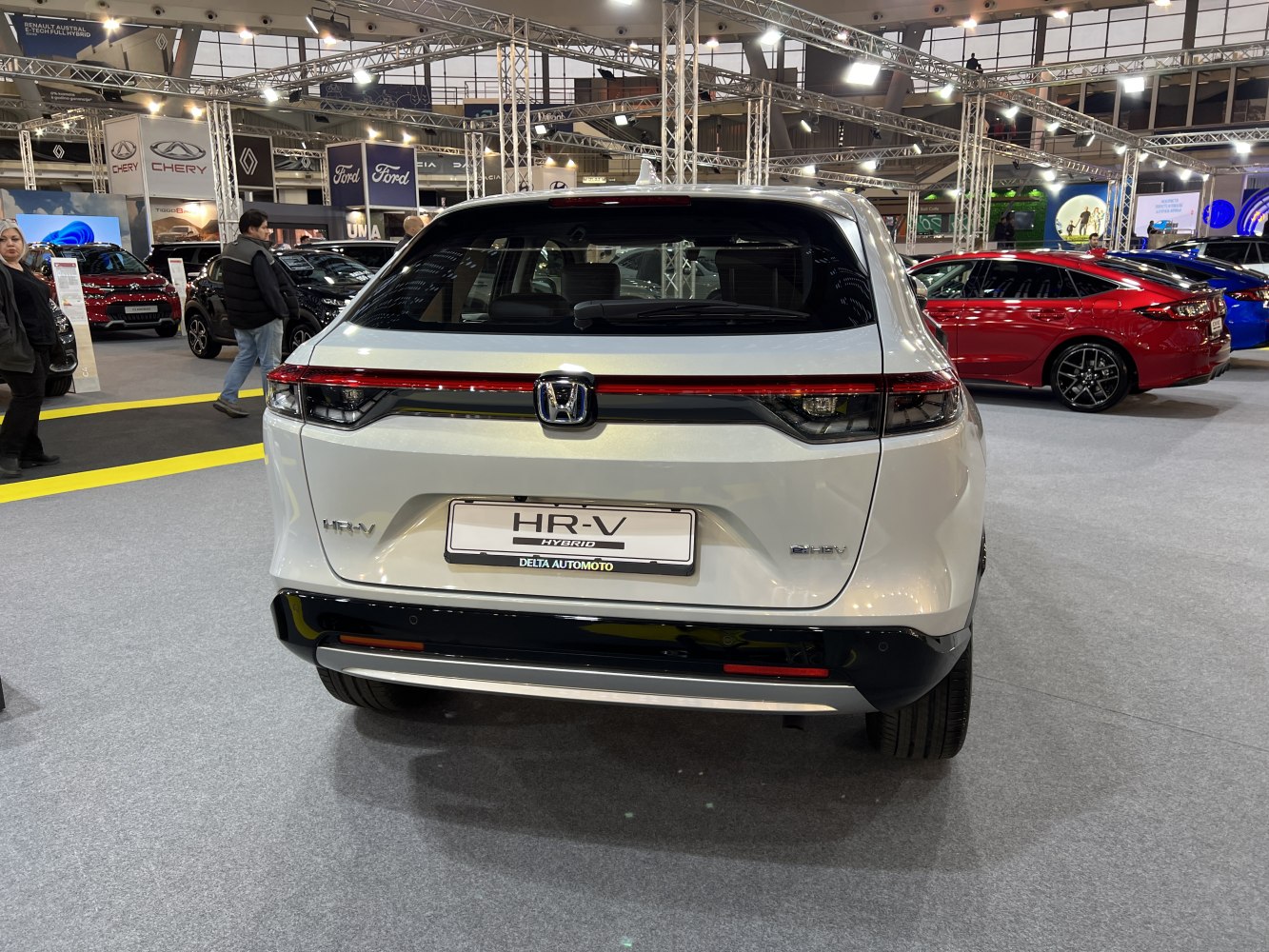Rear design with sleek tail light and hybrid emblem