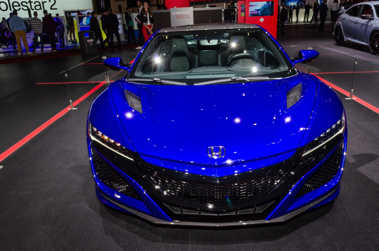 Front view with aerodynamic vents and LED headlights