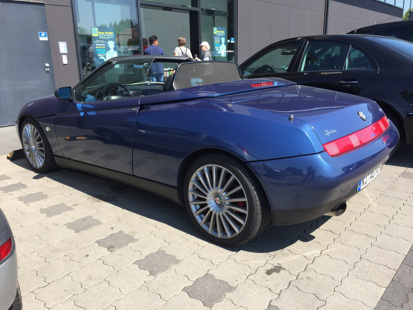 Convertible rear and side view with alloy wheels