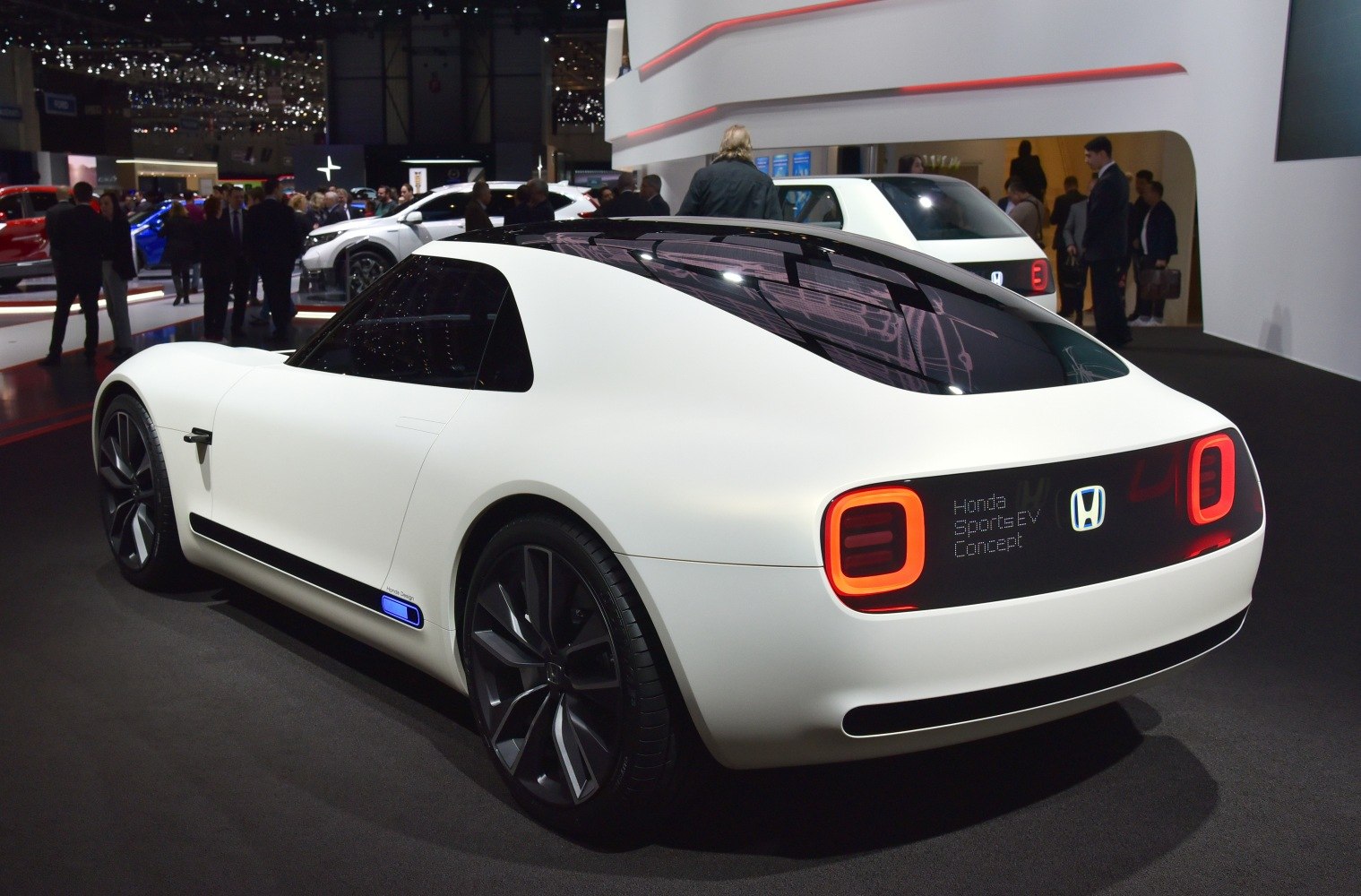 Rear and side view with modern taillights and aerodynamic shape