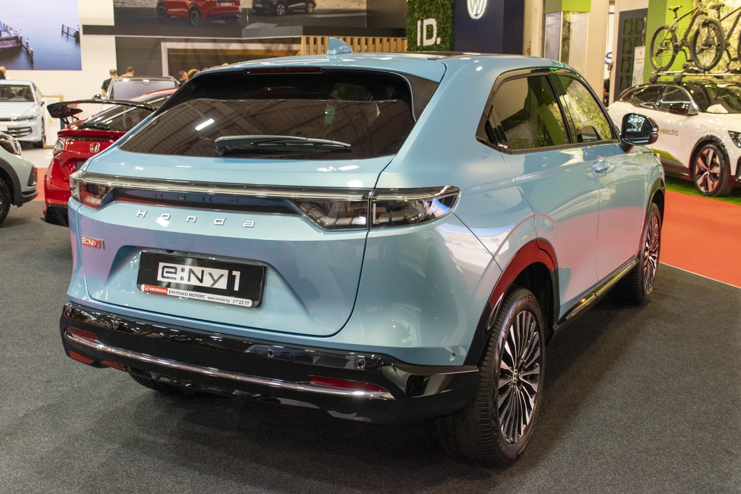 Rear view with sleek tail lights and modern compact SUV design
