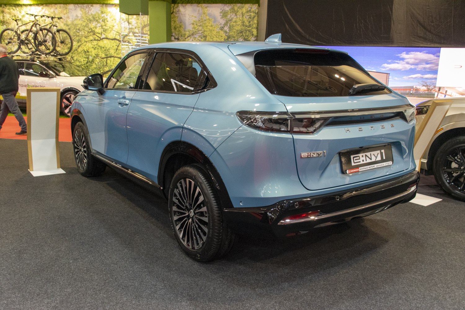 Rear and side view with LED taillights and alloy wheels