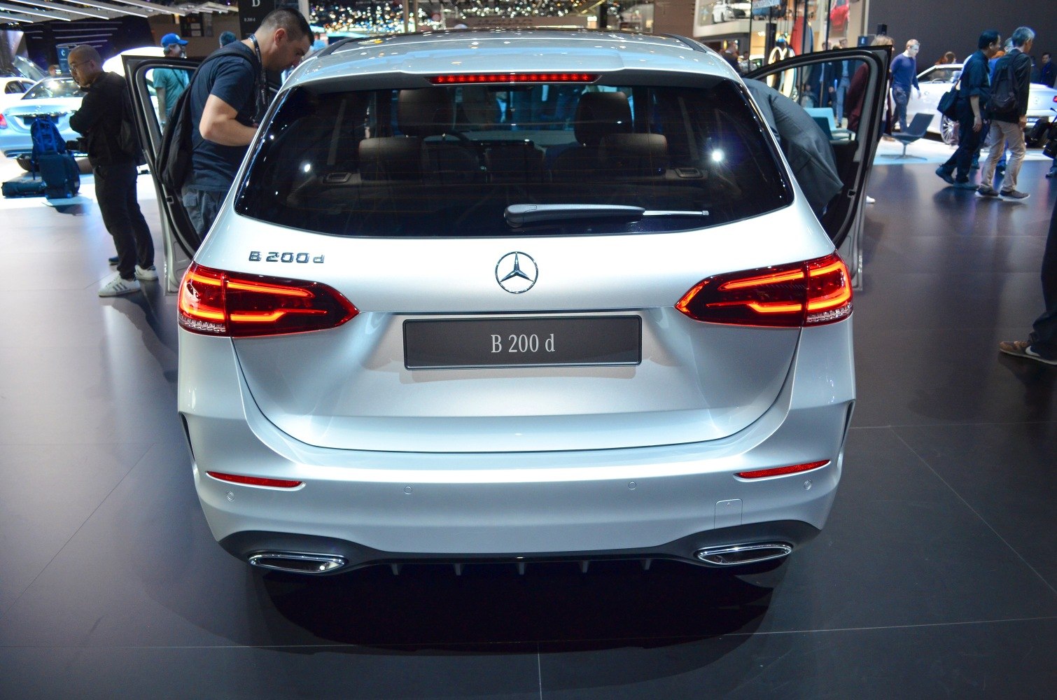 Rear view with LED taillights and dual exhaust tips