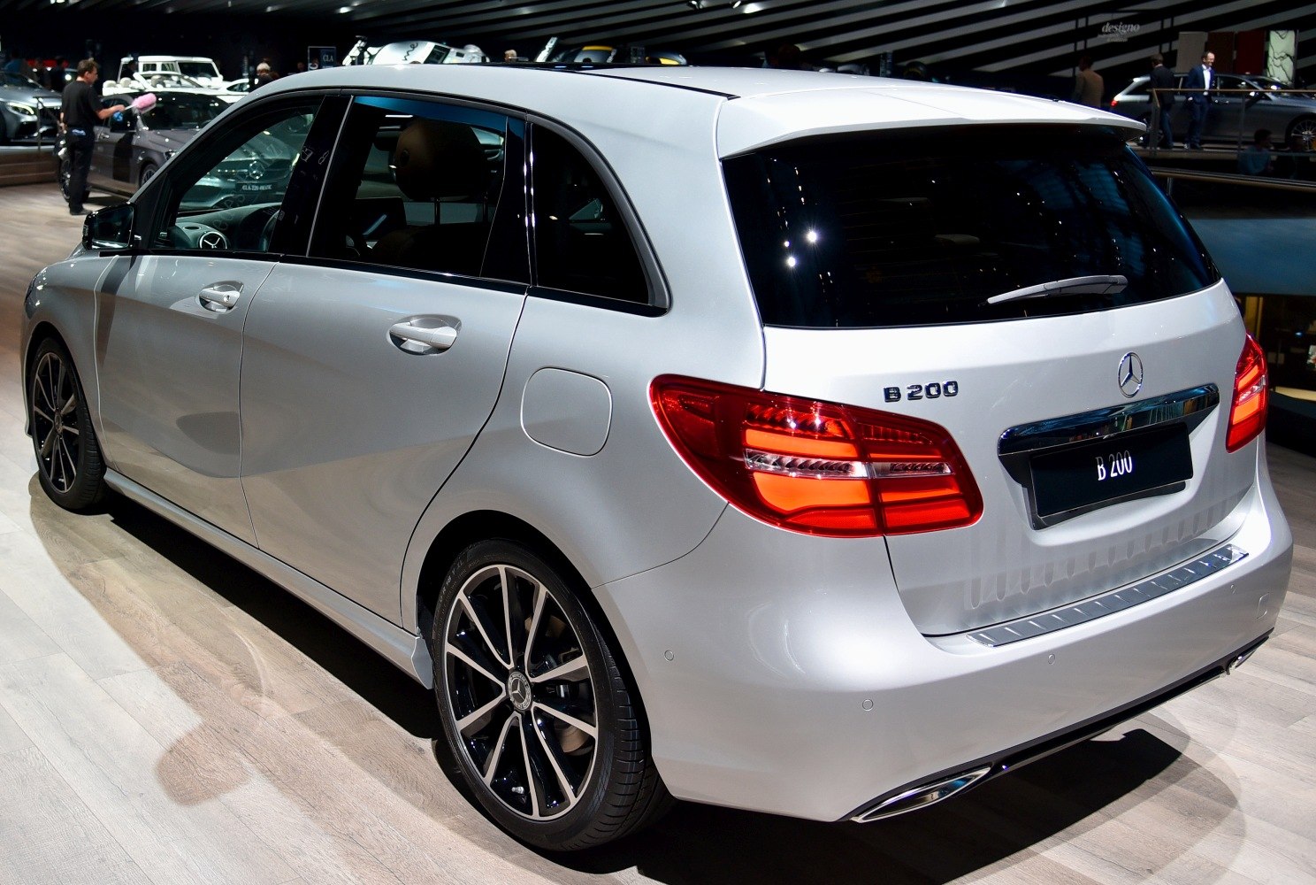 Rear view showing taillights and rear hatch design