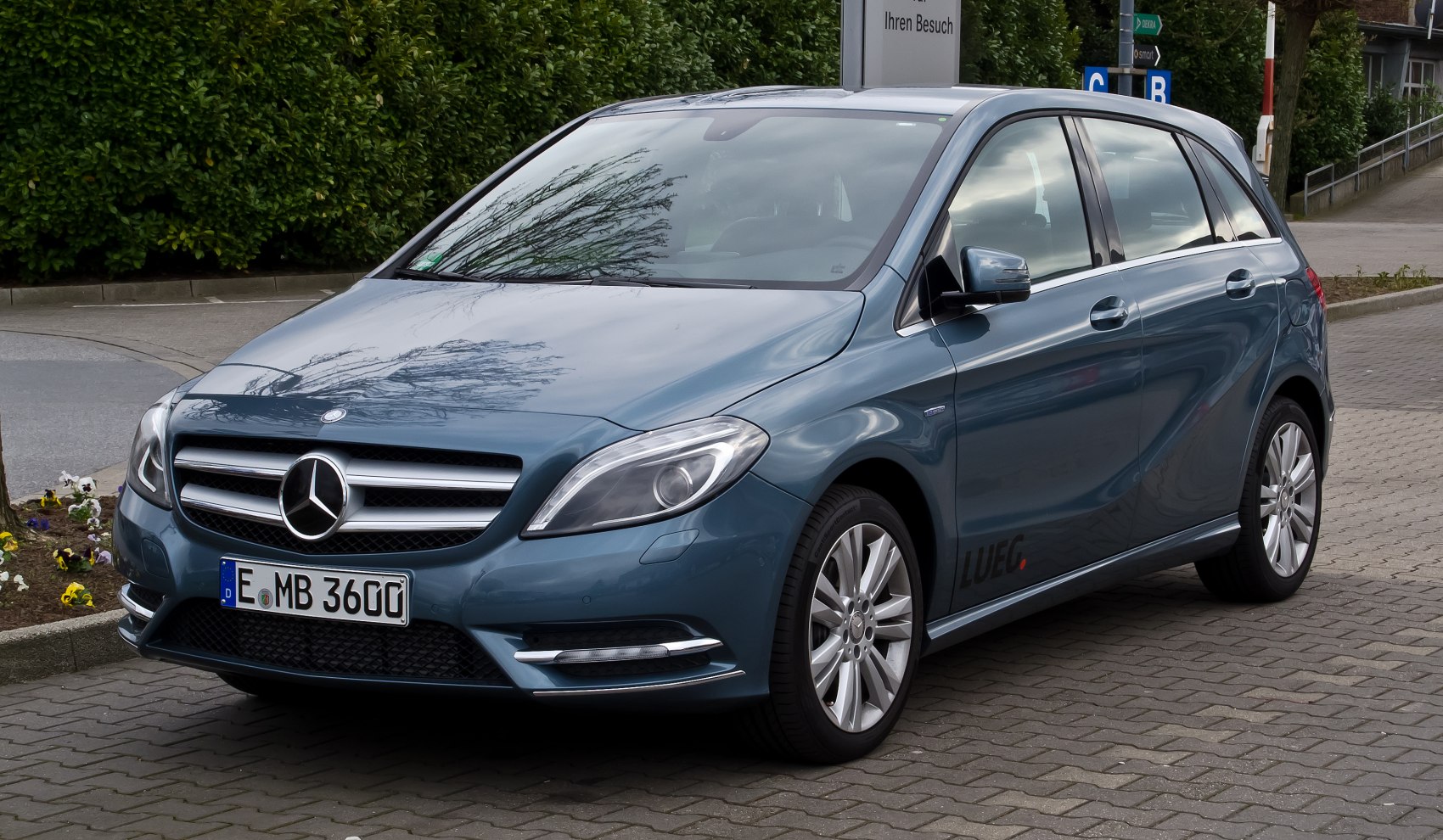 Compact hatchback with LED daytime running lights and aerodynamic design