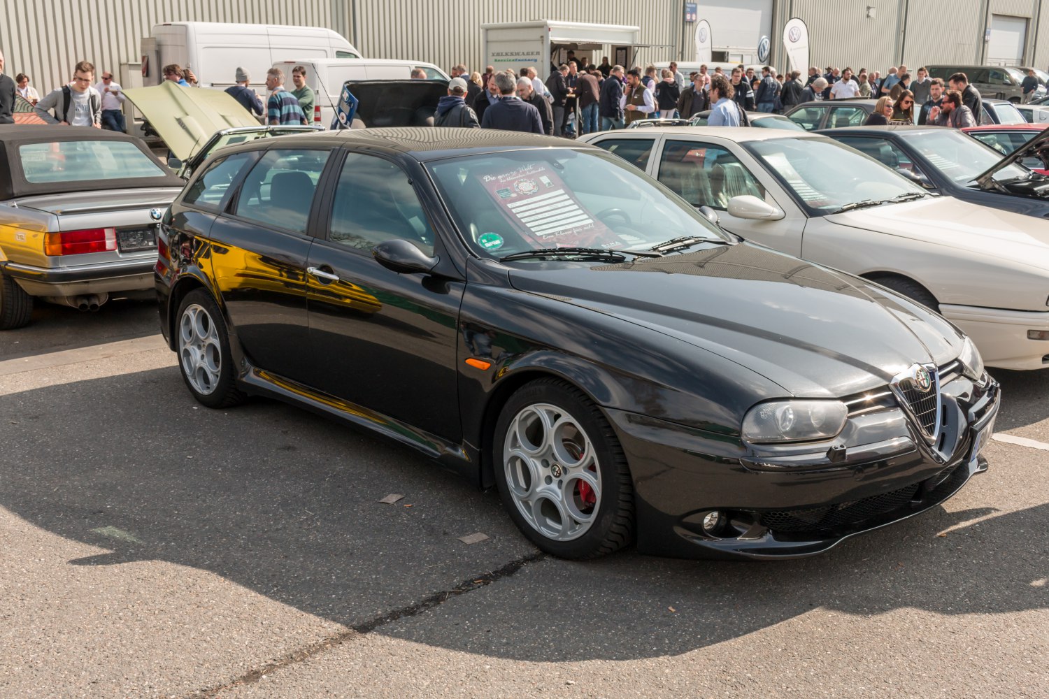 Sport wagon with multi-hole rims and aggressive front end