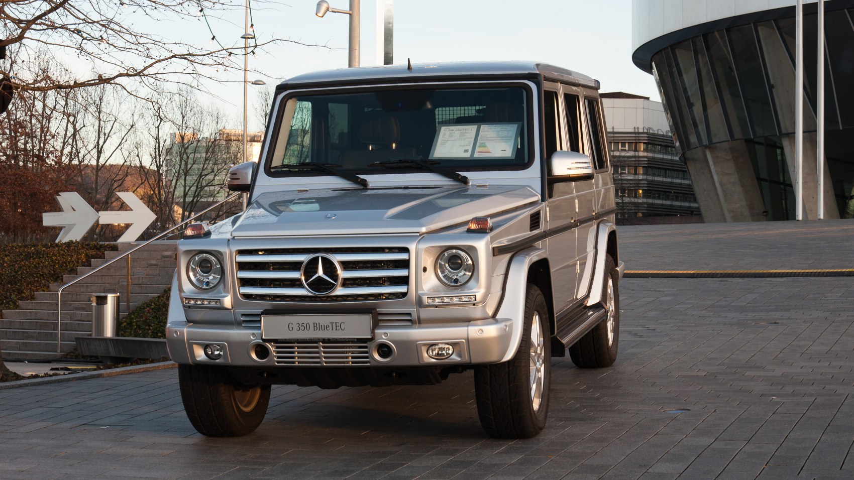 Front view with grille, headlights, and strong rugged SUV design