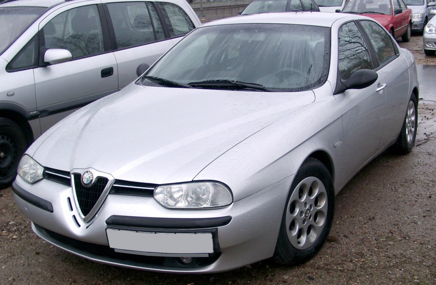 Front view with Alfa Romeo grille and rounded headlights