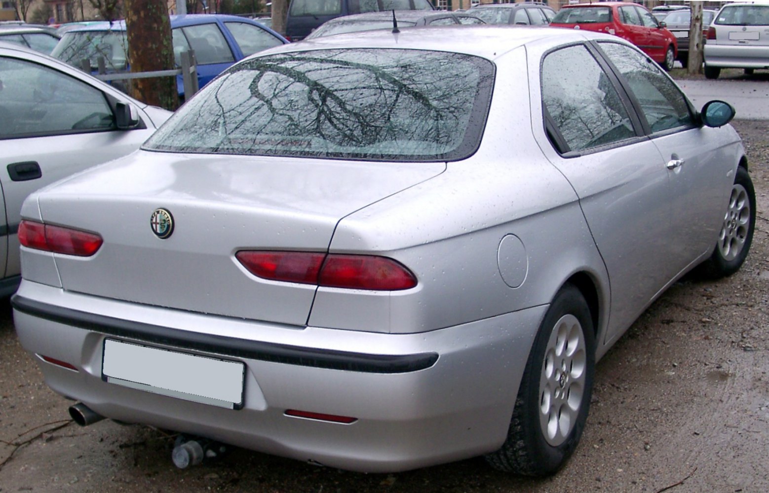 Rear view of sedan with distinctive taillights and smooth body lines