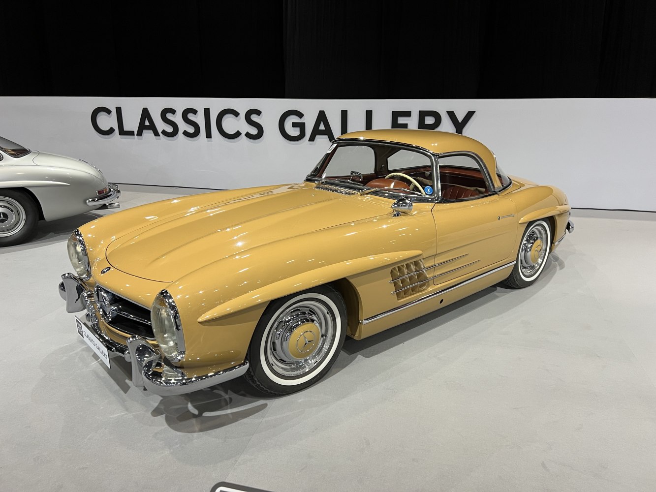 Classic vintage hardtop coupe with side vents and chrome details