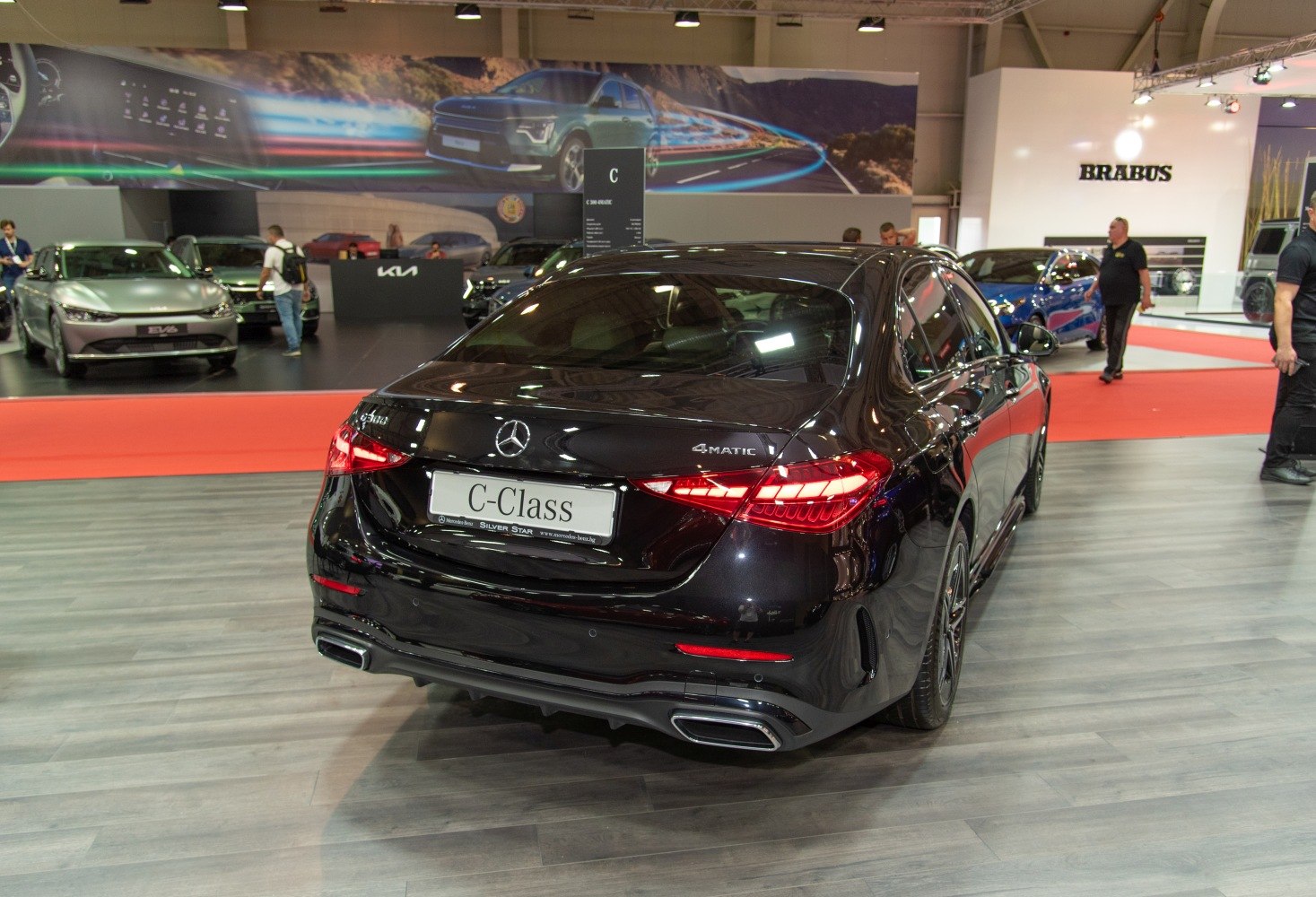 Rear view of luxury sedan with LED taillights and 4MATIC badge