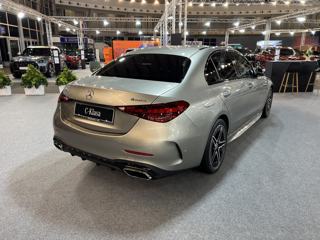 Sleek rear with dual exhaust and LED taillights