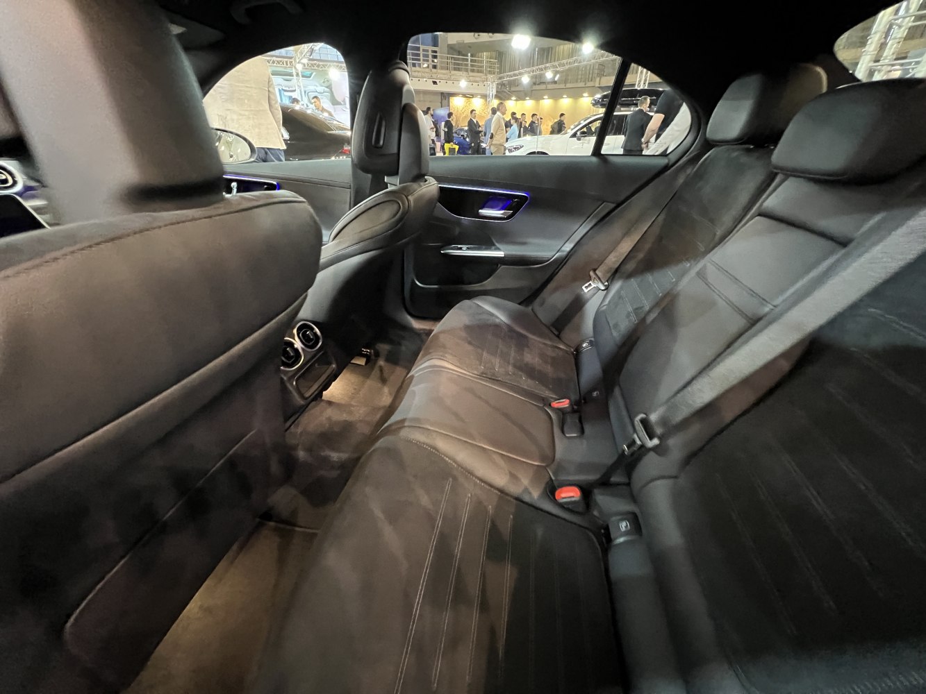 Spacious rear seat interior with premium upholstery and modern design.