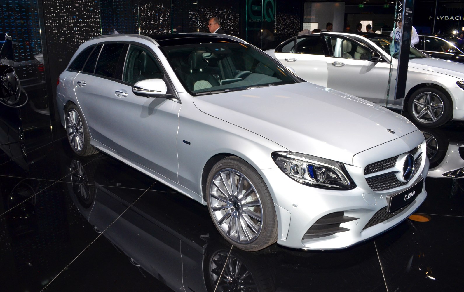 Silver station wagon with alloy wheels and LED headlights