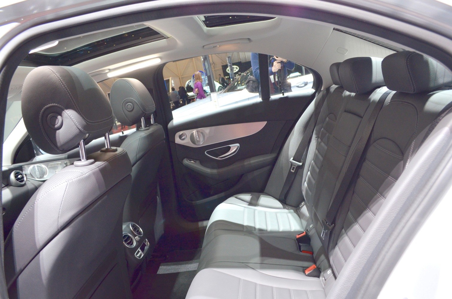Leather rear seats with spacious legroom and rear air vents