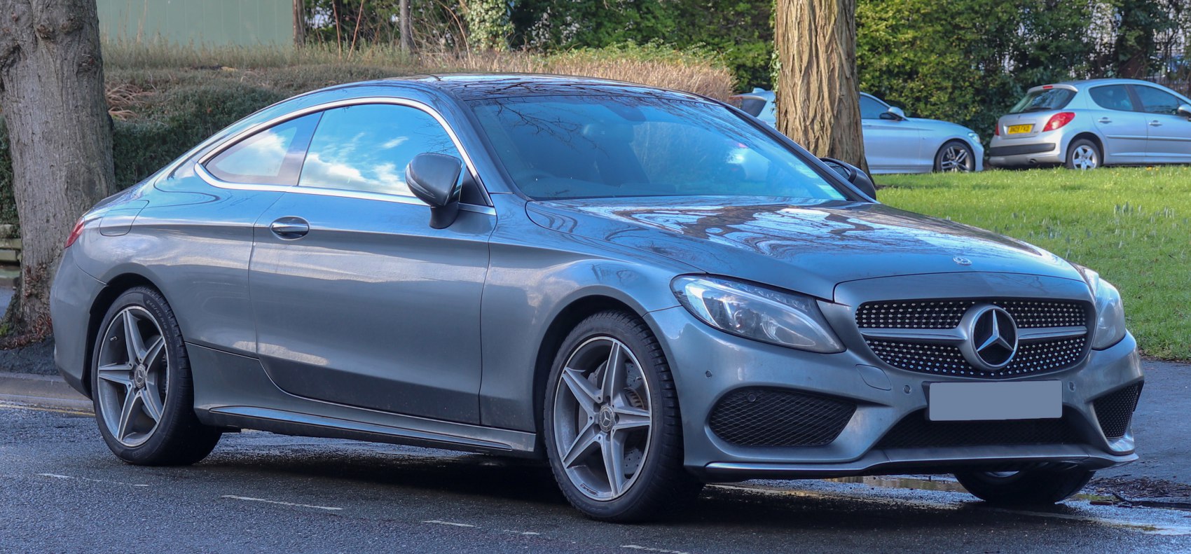 Sleek aerodynamic coupe with sporty alloy wheels and LED headlights